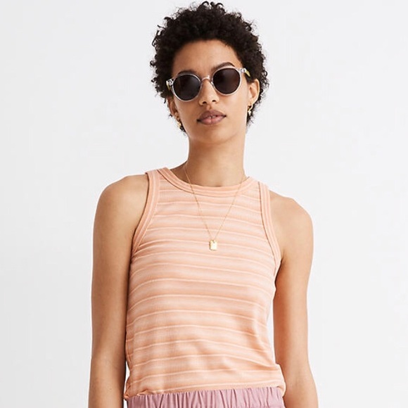 Madewell Ribbed Westville tank top in Sweet Tulip - Picture 6 of 8